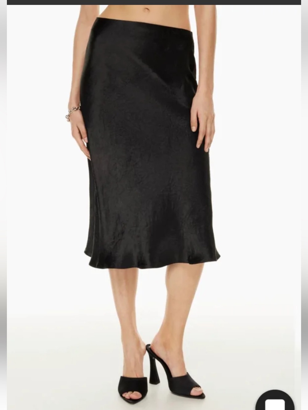 Aritzia Wilfred satin midi skirt